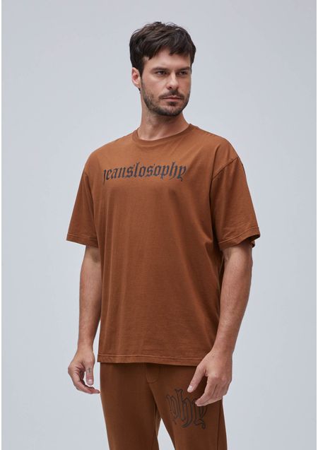 T-Shirt New Hype Estampada Marrom