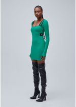 Vestido Decote Quadrado Curto Verde