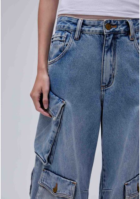 Calça Jeans Baggy Oversized Azul